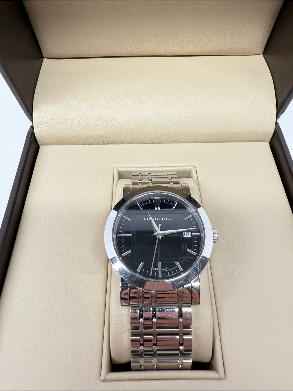 Men’s Burberry Heritage BU1364 Black Dial Stainless Bracelet Watch